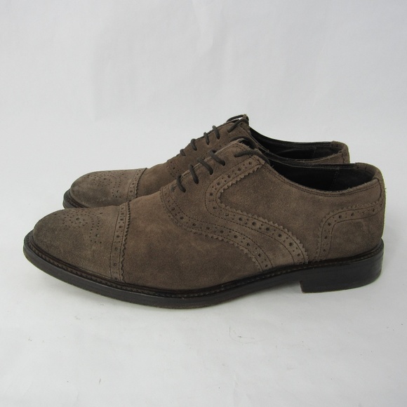 Massimo Dutti Suede Leather Lace Up Oxford Shoes main image 7